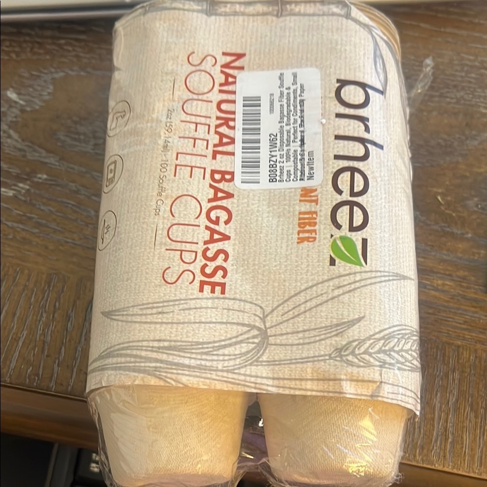 Brheez Natural Bagasse Souffle Cups